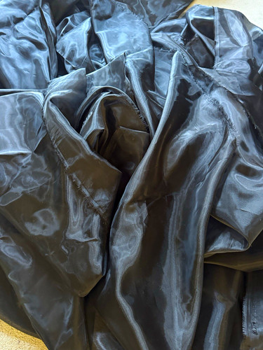 Schwarzer seidenorganza - seidenorganza, 20